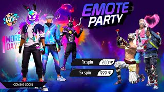 Emote Party Event Return | Free Fire New Event | Ff New Event | New Event Free Fire