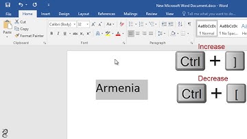 Increase or Decrease Font Size with Shortcut key in Word