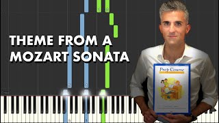 Alfred's Basic Piano Library Prep Course Level E Lesson Book: "Theme From a Mozart Sonata" Tutorial screenshot 1