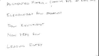 Definitions of Matrices
