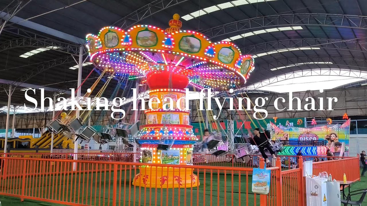 24 SEATS SHAKING HEAD FLYING CHAIR - YouTube