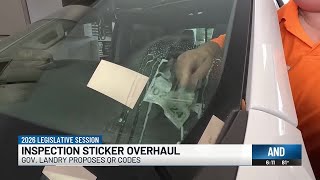 Landry pushes QR code sticker to replace traditional vehicle inspection sticker