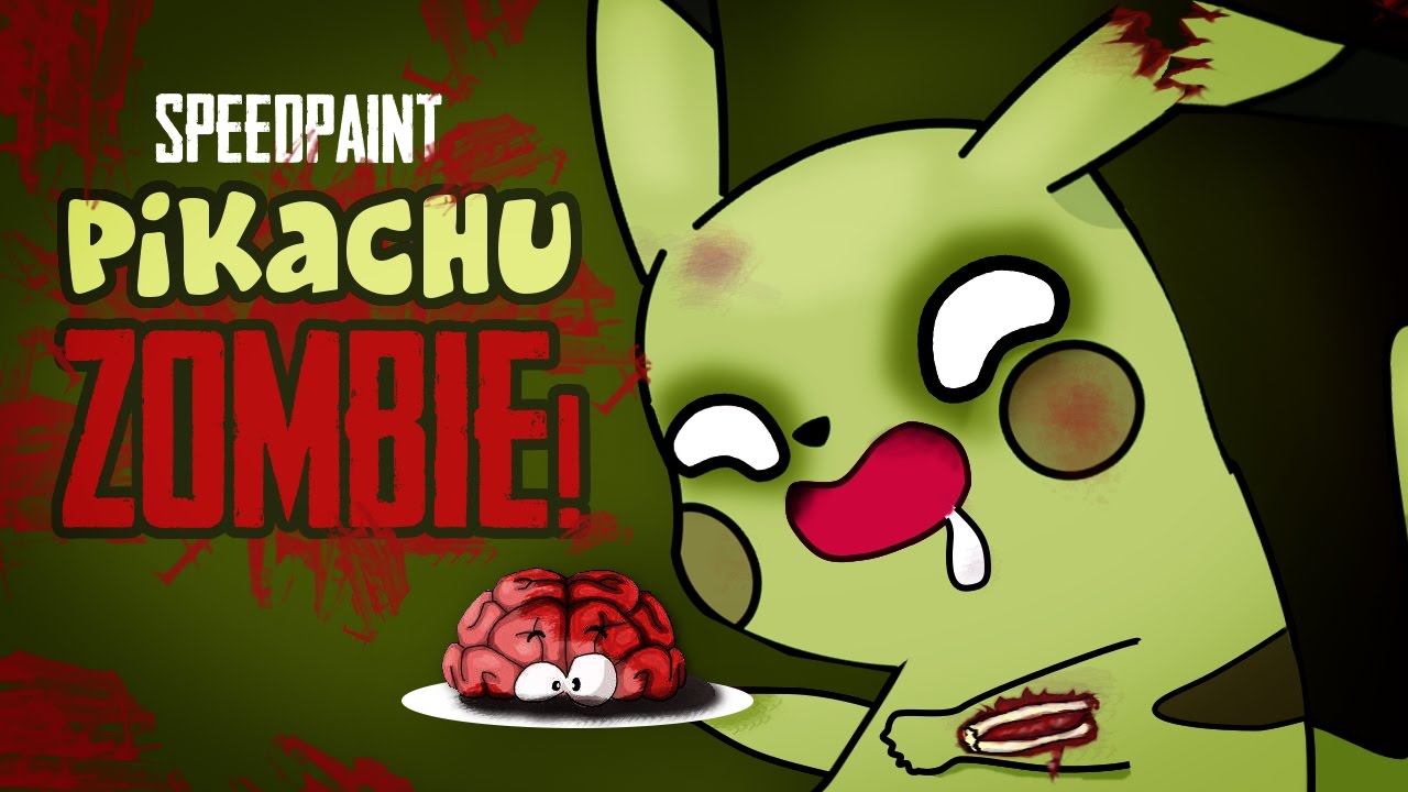 Como Dibujar A Pikachu Zombie Espanol Pikachu Pokemon Go Speedpaint