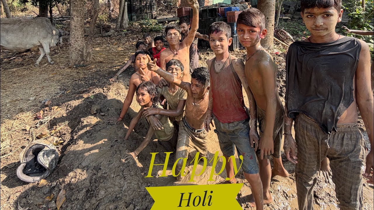 Happy Holi #youtube #vlog #dailyvlog #dailyvideo #holi #villagelife 