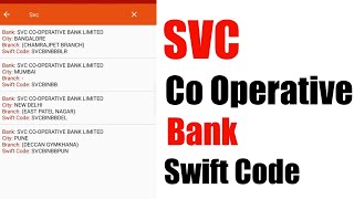 SVC Co-operative Bank Swift Code Check | How To Check SVC Co operative Bank Swift Code screenshot 1