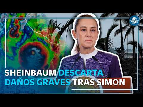 Sheinbaum descarta afectaciones graves tras impacto del huracán Simon
