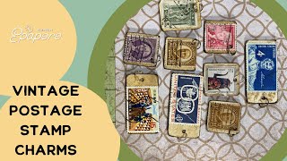 🤩 Vintage Postage Stamp Charms | Junk Journal Tutorial