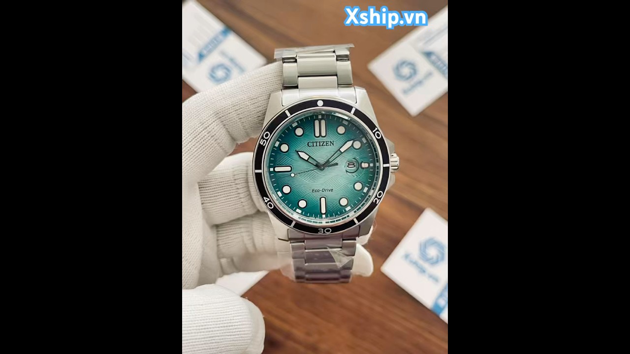 Citizen Marine 1810 Eco-Drive Turquoise Dial Men Watch AW1816-89L