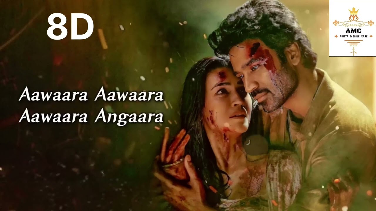 Aawaara Angaara 8D sound LYRICS-Tere Ishk Mein Dhanush,Kriti AR Rahman,Faheem Abdullah,Vikas shingte