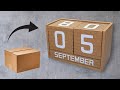 Cardboard cube calendar  infinity desktop calendar  cardboard recycle  arts  crafts