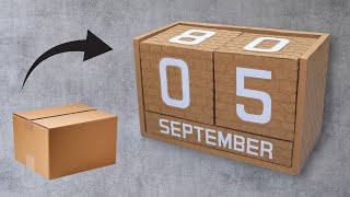 CARDBOARD CUBE CALENDAR | Infinity Desktop Calendar | Cardboard Recycle | Arts & Crafts