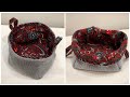 How to Sew a Reversible Fabric Basket | Beginner-Friendly DIY Organizer
