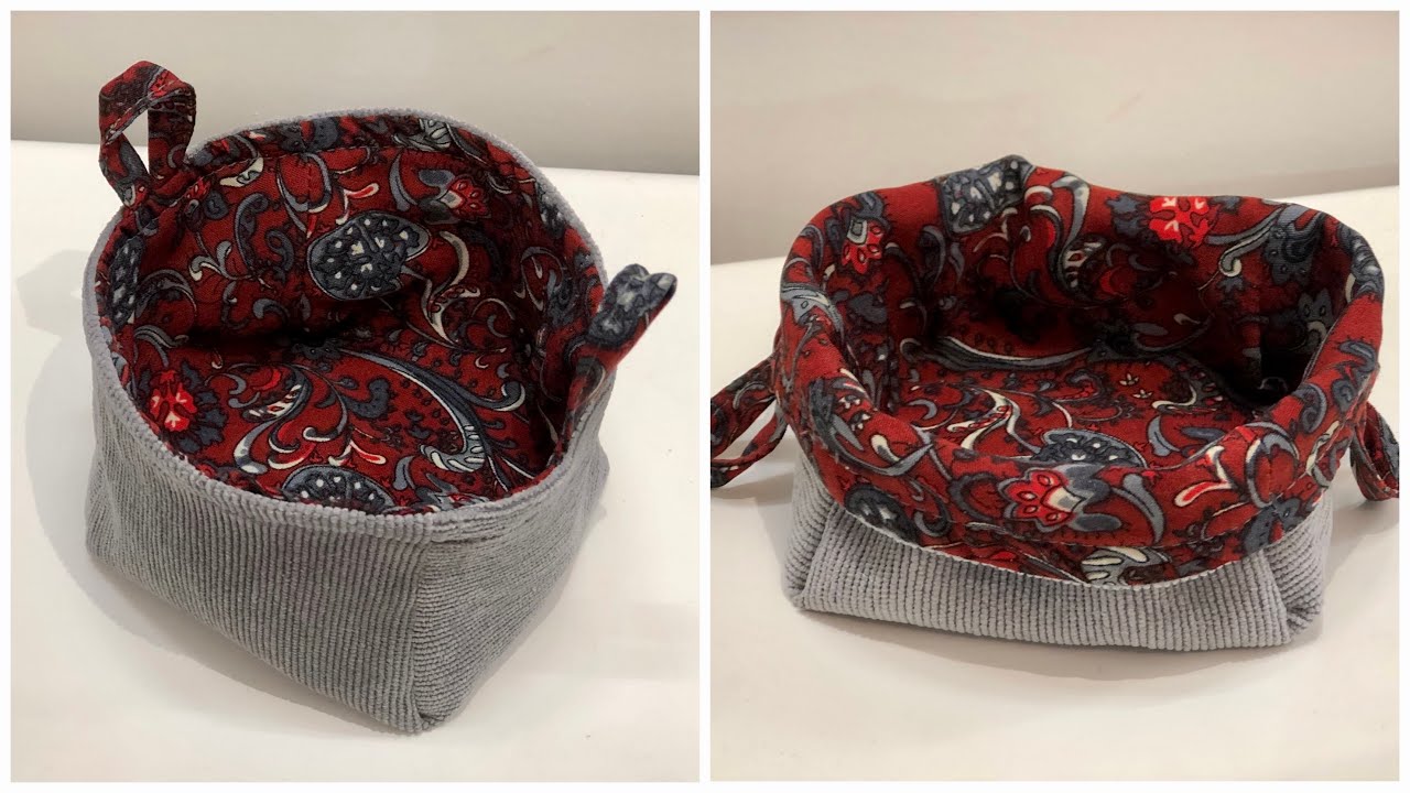 How to Sew a Reversible Fabric Basket | Beginner-Friendly DIY Organizer ...