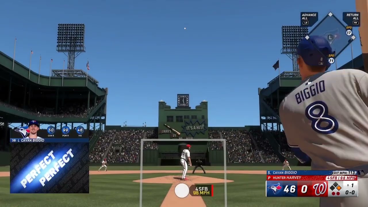 Polo Grounds dead center homerun Mlb the Show 24. (514 ft)