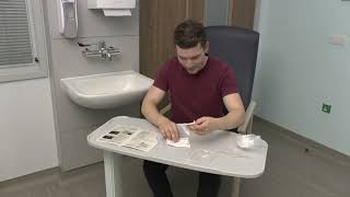 Applying eye drops after eye surgery