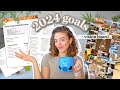 How I Set My New Year&#39;s Goals 2024 | free templates, vision board, reflections + resolutions