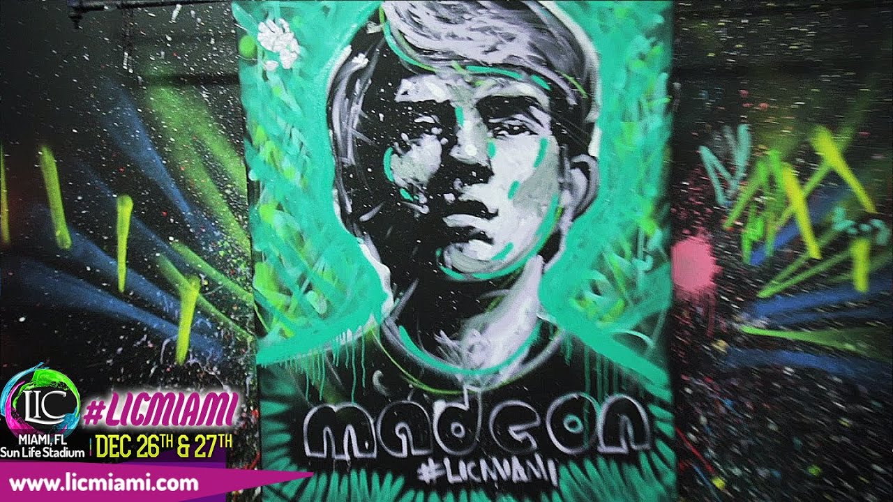 2014 LIC MIAMI FESTIVAL - MADEON Announcement (Live Painting by David Garibaldi)