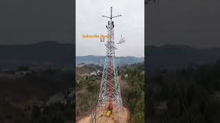 Transmission tower 🗼 Erection Work #transmission line Wealth