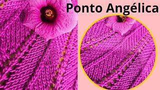 Ponto Angélica ,tricô Chevron