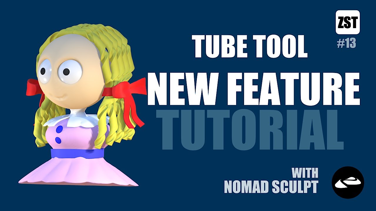 Nomad sculpt : Beginner tutorial-13 | TUBE TOOL NEW FEATURE - YouTube