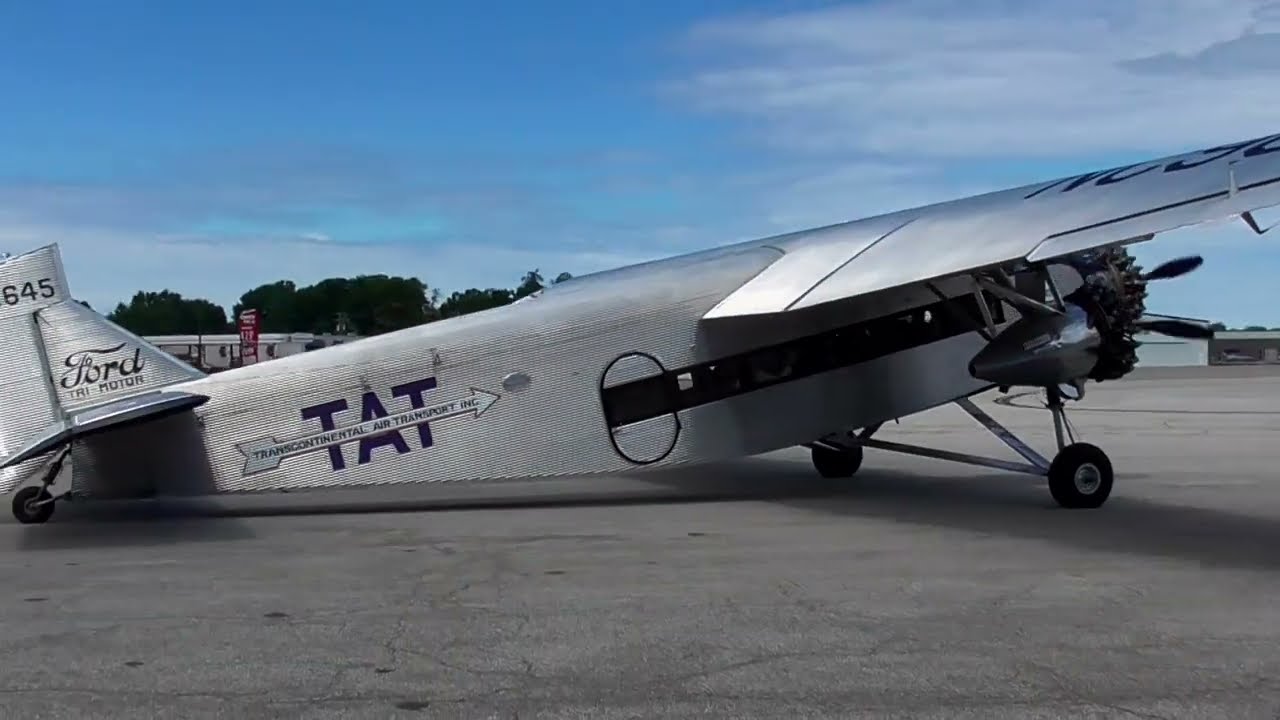 Flying Walk Thru Take off of a1928 Ford Tri Motor 5ATB. The Tin Goose