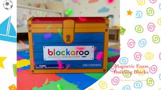 Magnetic Foam Building Blocks | Blockaroo Toy Set 100 pieces | Toddler Approved | Imaginative Play