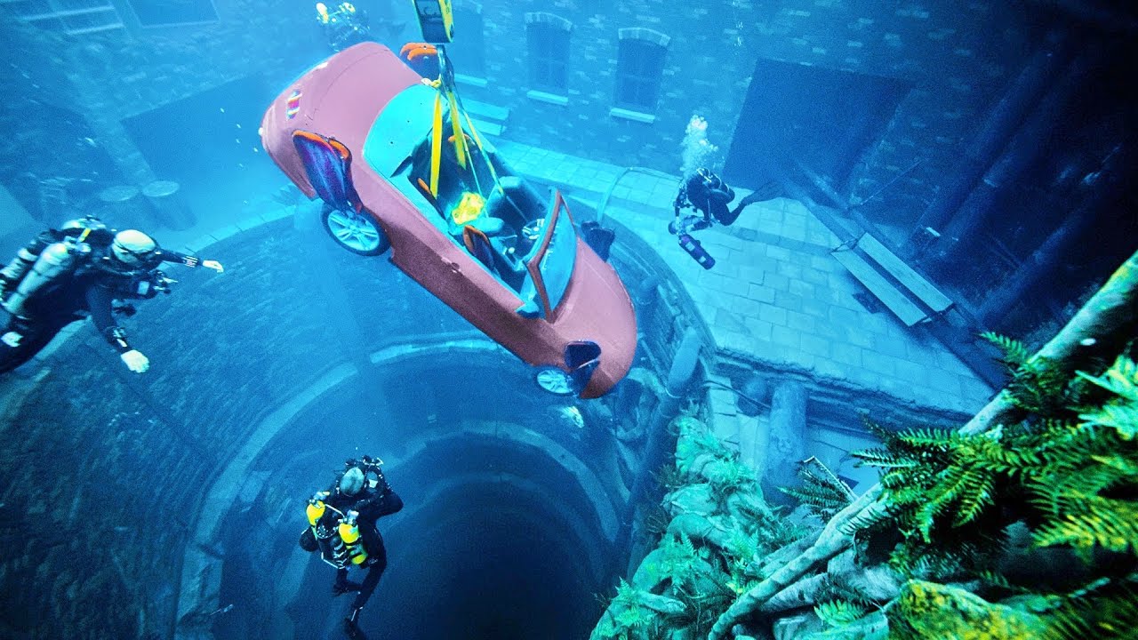 Underwater Supercar Garage in World's Deepest Pool