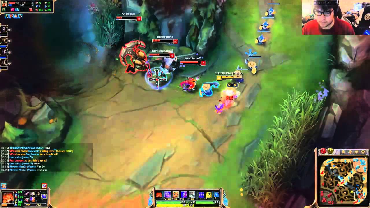 Dyrus Gnar Quadra Kill in Diamond 3