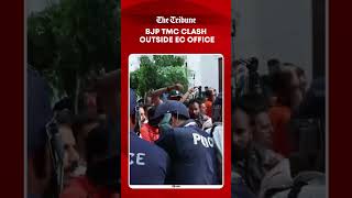 Bjp, Tmc Supporters Clash Outside Kolkata Ec Office Tensions Rise Ahead Of Polls
