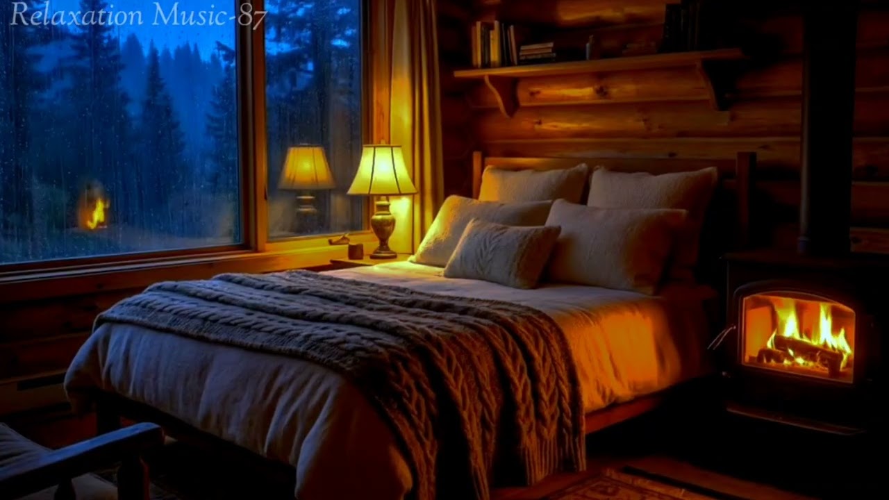 Intense Rain Against the Window | Warm Indoor Storm Sounds for Deep Sleep