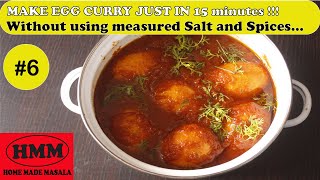 MAKE EGG CURRY IN JUST 15 minutes ! HMM MASALA