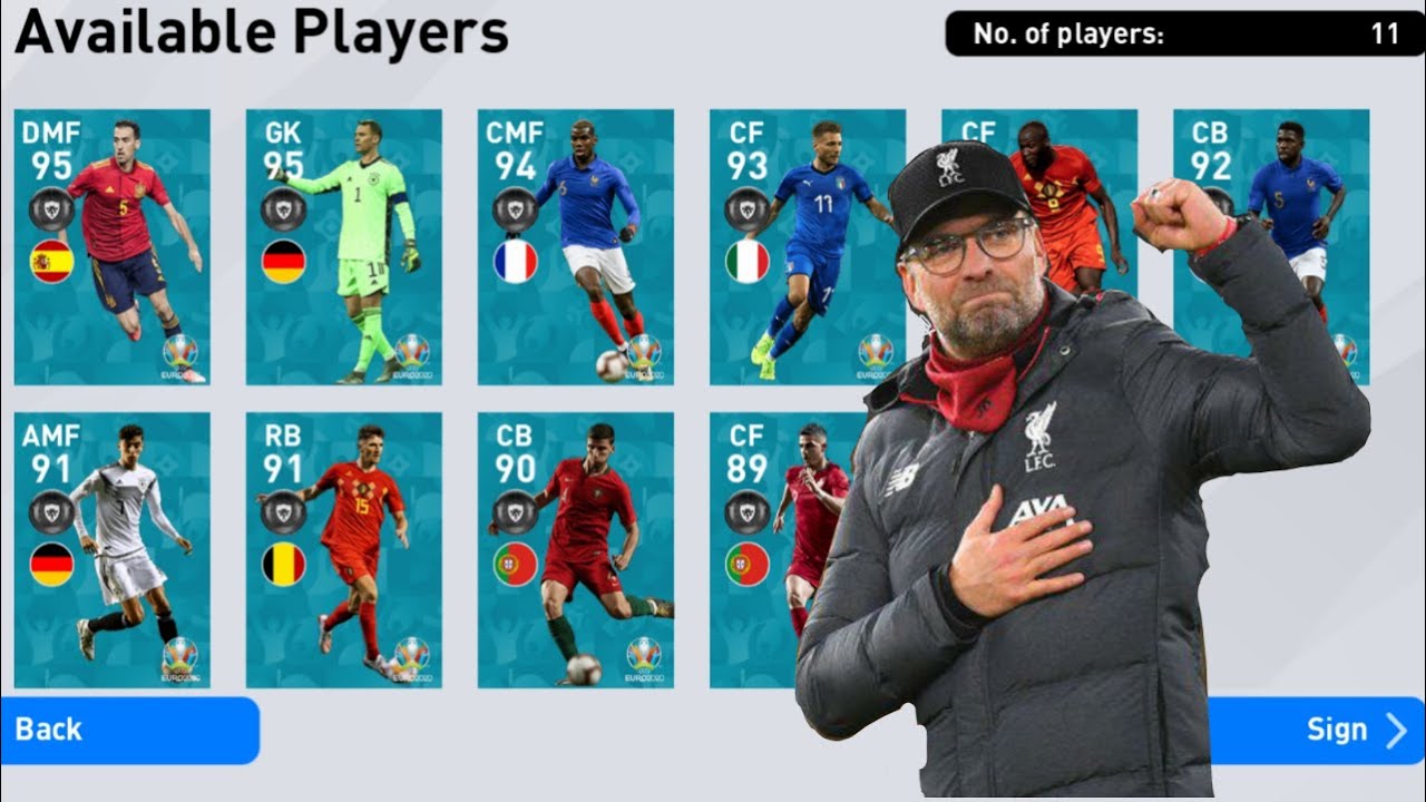 PACK OPENING😍😍 POTW UEFA EURO 2020 | PES2020 MOBILE|