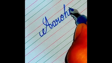 "Aarohi ❤️ Anushka" Beautiful name in Cursive writing #cursivewriting #calligraphy #bff #shorts