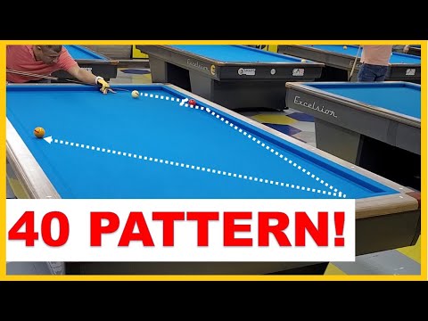 Patrón 40 Corrido a la Banda  | 3 Cushion Billiards | 쿠션 당구 3 개