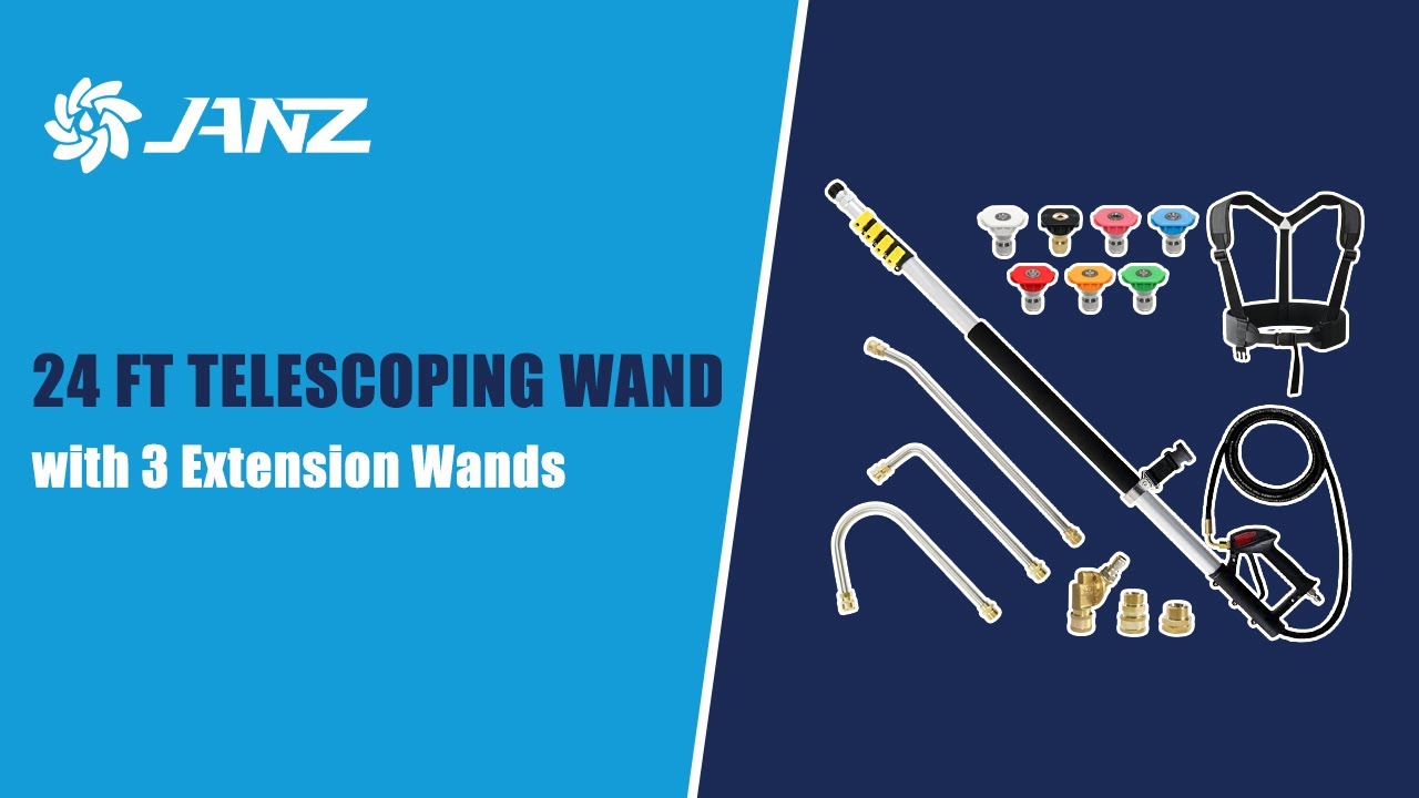 JANZ Pressure Washer Telescoping Wand with 3 Extension Wands YouTube