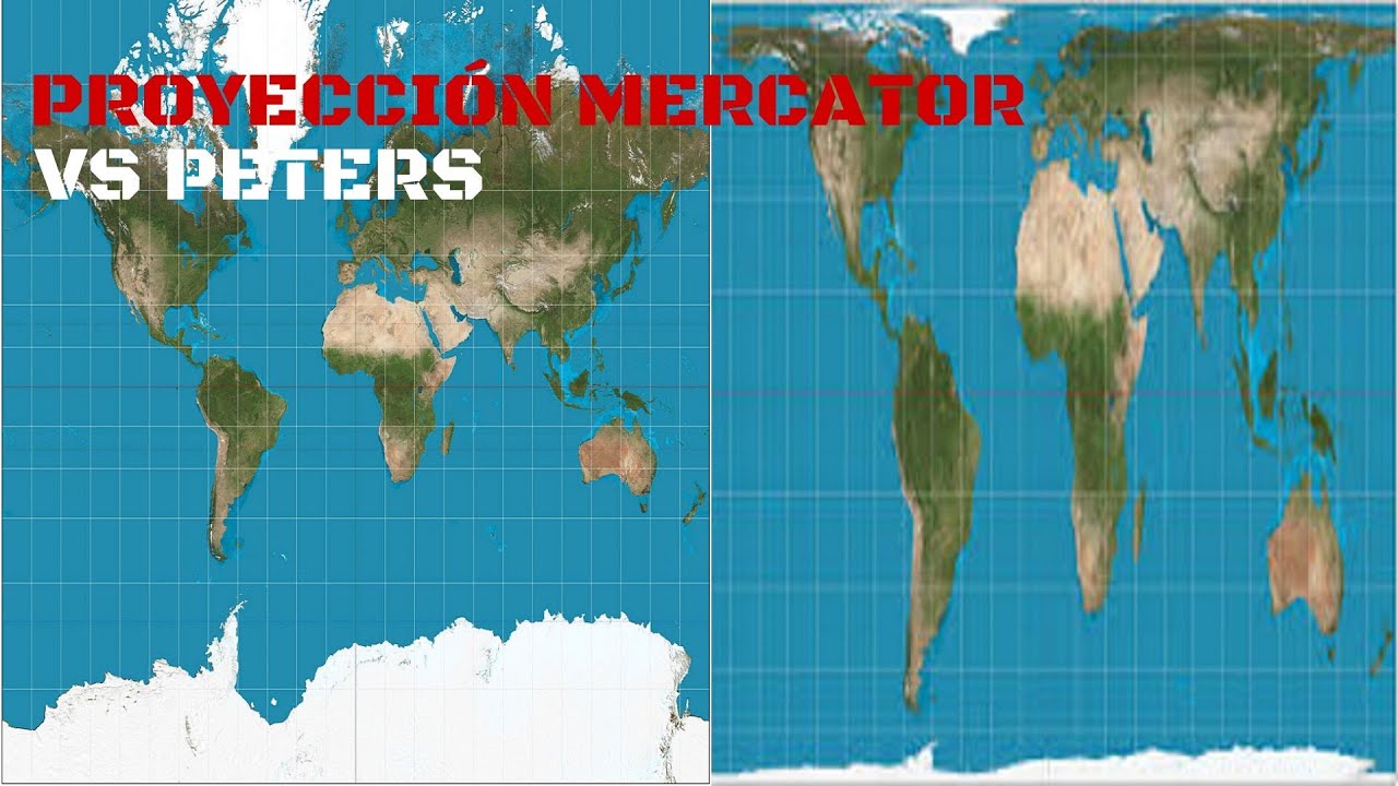 MAPA MERCATOR vs MAPA PETERS, GEOGRAFÍA REAL. - YouTube