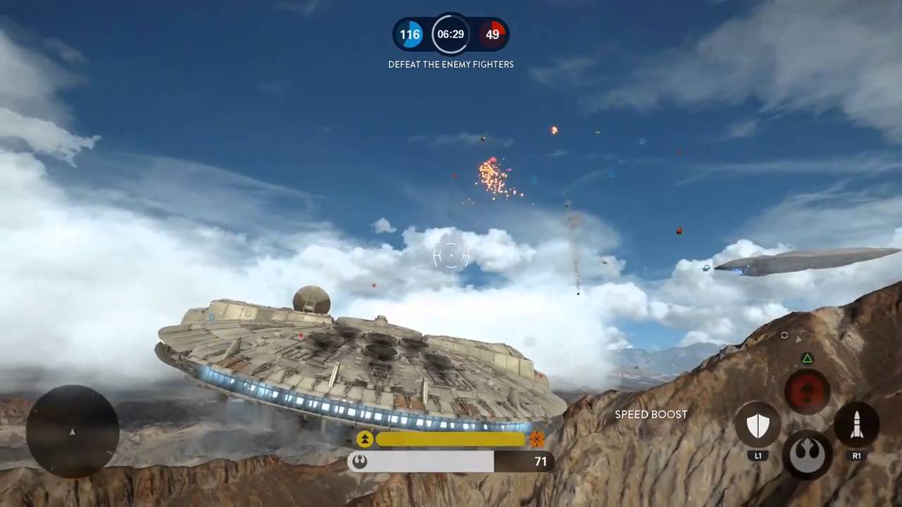 Millennium Falcon Gameplay Star Wars Battlefront - YouTube