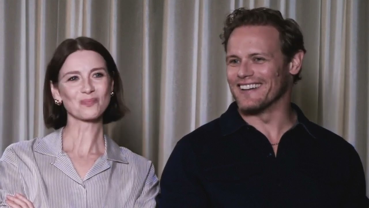 Caitriona Balfe & Sam Heughan for Outlander promo Happy Sad Confused Game Night (edit)