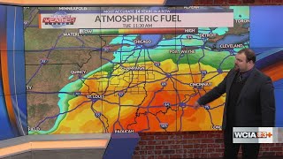 Adam "More severe storm chances today, but calmer for our Wednesday"