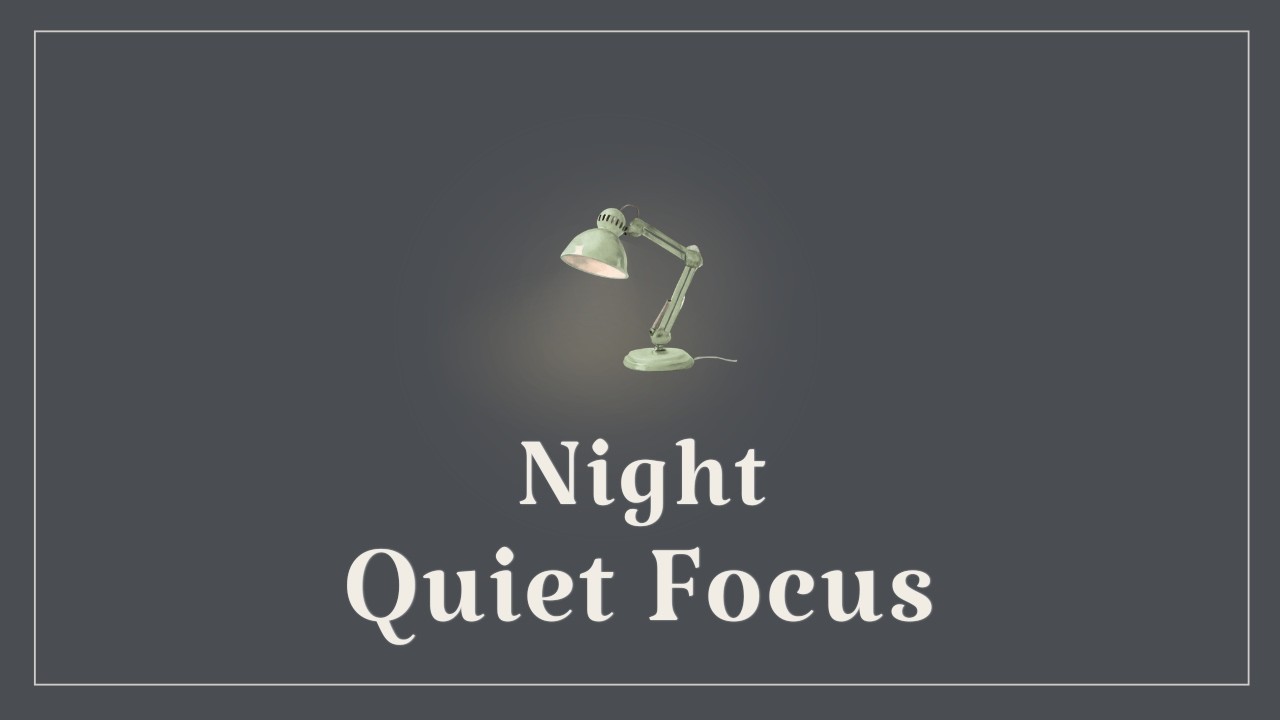 気持ちを整える夜時間｜夜の集中BGM 作業用｜静かなカフェのような作業時間｜Cozy Nook