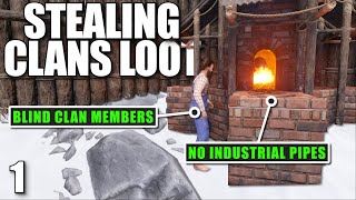 STEALING CLANS LOOT BEFORE THEY INSTALL INDUSTRIAL PIPES | Solo Rust