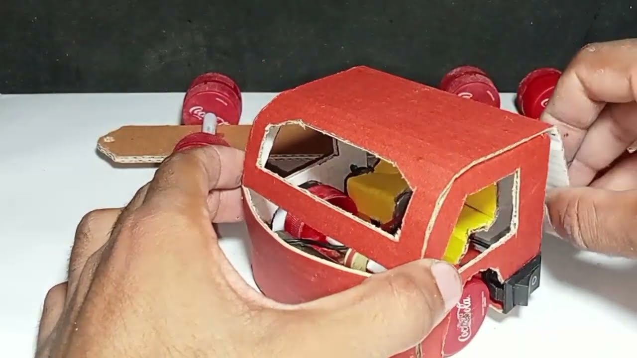 How to make a Cardboard Truck with Container DIY Truck Easy Craft at