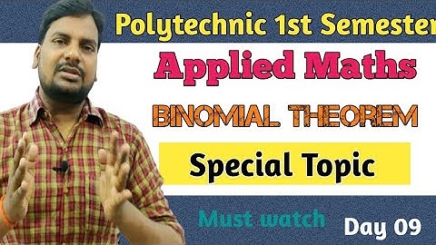 Special Topic of Binomial Theorem|Binomial Theorem Applied Mathematics|Up Polytechnic Applied Maths