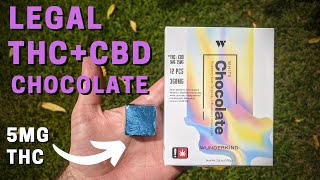 Wunderkind legal delta-9 THC+CBD Blueberry Kush Chocolate