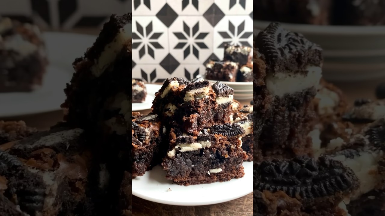 ⭐️OREO BROWNIES⭐️ from a box brownie mix!  