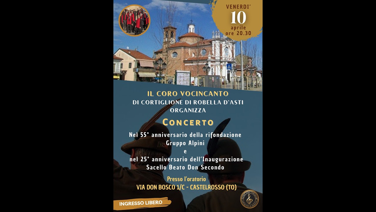 Concerto Vocincanto - Oratorio di Castelrosso (TO) - 10 Aprile 2026