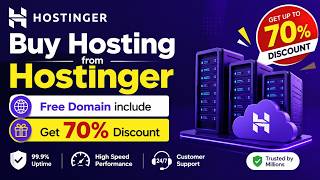 How to Buy Hostinger Hosting with Free Domain | Get 70% Discount (Step-by-Step Guide)