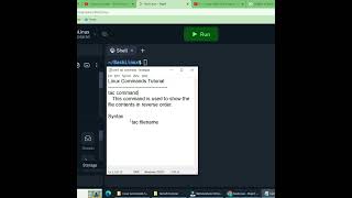 tac Linux Command | Linux Tamil #shorts