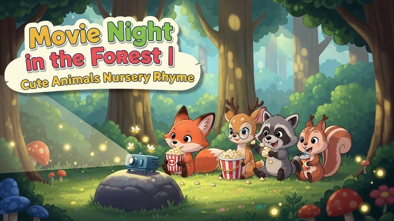Movie Night in the Forest| Cute Animals Watch a Demon Hunter Movie!