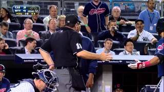 2013/06/04 Aviles, Francona dispute foul